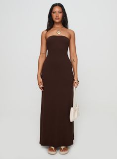 Strapless maxi dress Inner silicon strip at bust, relaxed fitting Non-stretch material, fully lined  Main: 93% polyester 7% elastane, Lining: 93% polyester 7% elastane Cold gentle machine wash Strapless Maxi, Strapless Maxi Dress, Strapless Mini Dress, Relaxed Fit, Maxi Dress, Mini Dress