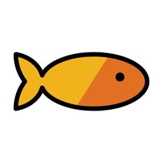 an orange and yellow fish on a white background