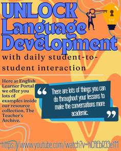 a poster with the words unlock language development