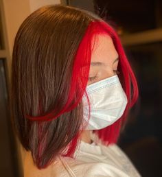 Undercolor Hair, Purple Highlights Brown Hair, Under Hair Color, Dark Pink Hair, Two Color Hair, Hidden Hair Color, Peekaboo Hair Colors, Red Hairstyles, Red Hair With Highlights