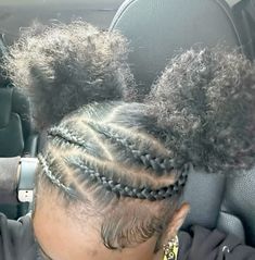 Hair Styles Real Hair, 2 Braids Into A Ponytail Natural Hair, Braid Across Front Of Hair Natural, Cute Black Girls Hairstyles Short Natural Hair, 2 Buns With Braids Natural Hair, Zigzag Natural Hairstyles, Zig Zag Braids Natural Hair, Cornrows Into A Bun Natural Hair, Quick Easy Black Girls Hairstyles