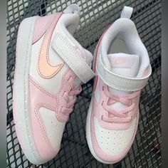 Nike Court Borough Low Recraft Ps [Dv5457-105] Preschools Casual Shoes Pink Foam. Size 10c. Nwob Low-top Non-slip Skate Shoes For School, Non-slip Low-top Skate Shoes For School, Nike White Skate Shoes For School, White Nike Skate Shoes For School, Nike Sneakers With Rubber Sole For School, School Sneakers With Elastic Laces And Round Toe, White Non-slip High-top Skate Shoes, White High-top Non-slip Skate Shoes, Pink Low-top Skate Shoes For School