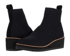 Eileen Fisher London | Zappos.com London Boots, Back Round, Shoes Boots Ankle, Black Shoes Women, Ladies Of London, Platform Heel, Black Stretch, Eileen Fisher, Platform Heels