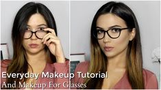 Eye Makeup With Glasses, Eye Makeup For Glasses, Glasses Makeup Tutorial, Glasses Pictures, Makeup For Glasses, Subtle Eye Makeup, Everyday Makeup Tutorial, Makeup Glasses