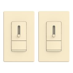 two light switch plates with one on and the other off, both facing each other