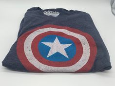 Captain America Distressed T-Shirt Size Medium Captain America Hoodie, Retro Short Sleeve T-shirt For 4th Of July, Captain America Tshirt, Superhero Graphic Print Crew Neck T-shirt, Captain America, Favorite Outfit, Gender Neutral, Bathing Beauties, Adult Outfits