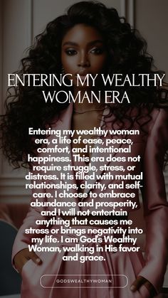 a woman in pink dress with the words, entering my healthy woman era