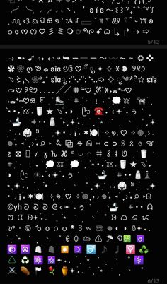 an image of the back side of a cell phone with many different symbols on it