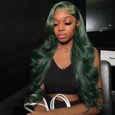 Product Details Brand Name Geeta Hair Hair Texture Body Wave Wig Wig Color Dark Green Wigs Human Hair Tape Brazilian Hair Hair Length 14-30Inch Lace Size 13x4 Lace Front Wig/4x4 lace closure Material Grade Brazilian Virgin Hair Density 150% 180% 250% Density Wig Size Average 21.5-22.5 Inch Head Circumference Straps Adjustable Lasting For 1 More Year Can Be Dyed And Bleached Yes Hair Advantage No Shedding,Tangle Free, Soft,Bouncy Shipping Shipped within 24-48 hours，5-7 Bussiness days arrive Frontal Wig Body Wave, Frontal Wig Hairstyles, Green Wig, Hair Tape, Frontal Hairstyles, Dope Hairstyles, Front Lace Wigs Human Hair, Lace Wig, Lace Frontal Wig