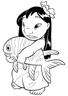 a girl holding a fish in her arms with the caption's name on it