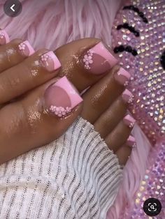 Sanrio Aesthetic, Pedicure Designs Toenails, Cute Toe Nails, Colored Acrylic Nails