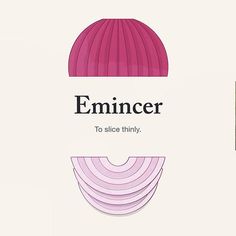 an advertisement for emiiner to slice thinly, with the words emiiner on it