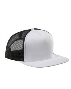 Surfer Trucker Cap - WHITE/ BLACK - OS | Big Accessories Surfer Trucker Cap in White/Black | Cotton White Casual Flat Cap, Casual White Flat Cap, White Trucker Baseball Cap For Streetwear, White Sporty Trucker Hat With Flat Brim, White Flat Cap For Outdoor, White Adjustable Flat Cap Snapback Hat, White Flat Bill Trucker Hat For Streetwear, Sporty White Snapback Hat With Flat Brim, White Sporty Flat Brim Trucker Hat