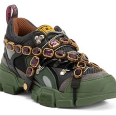 Gucci Sneakers Size 7 Hard To Find Gucci Flashtrek, Gucci Ace Sneakers, Mcqueen Sneakers, Hiking Sneakers, Gucci Sneakers, Crystal Shoes, Low Boots, Lacing Sneakers, Best Sneakers