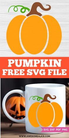 pumpkin svg file with the words pumpkin free svg file