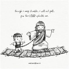 a drawing of jesus holding the hand of a little boy who is sitting on a blanket