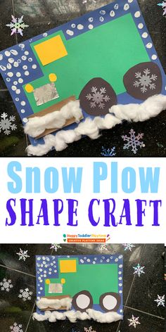 snow plow shape craft for kids to make