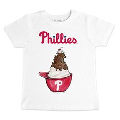 Turn your littlest fan into an avid Philadelphia Phillies supporter right away. Let them show the Philadelphia Phillies their support by putting them in this Sundae Helmet T-Shirt from Tiny Turnip. It features bold Philadelphia Phillies graphics, so no one will be able to question that you're raising a future Philadelphia Phillies fan every time they rock this sweet gear. Phillies Game, Phillies Shirt, Teddy Boys, Kids Clothes Boys, Short Sleeve Pattern, Gaming Clothes, Philadelphia Phillies, Red Hoodie, Boys Shirts