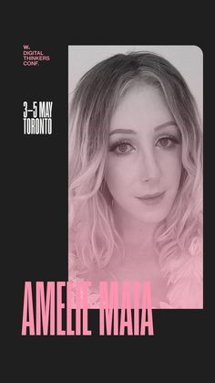 the poster for an upcoming show featuring amelie maa