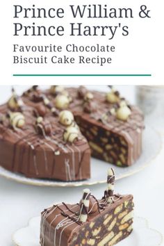 the cover of prince william and prince harry's favorite chocolate biscuit cake recipe