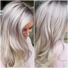 This client chose her colorist, Amy McManus, after seeing her beautiful work on Instagram. Before coming into the salon, her hair had been previously balayaged, but it still wasn't as light as she wanted it to be. Here's how they made that happen! Balayage Hair Brunette Short, Super Blonde Hair, Hair Color Silver, Ice Blonde Hair, Blonde Hair Extensions, Ice Blonde, Cool Blonde Hair, Silver Hair Color