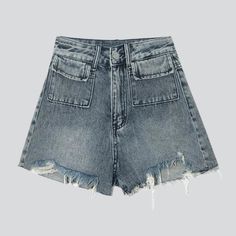 Welcome to the 2023 Summer Collection! Step into a world of aged allure and today's spirited trendy pulse with our Distressed Raw Hem Denim Shorts. Crafted from luxe denim. these rebellious-style. wide-leg shorts boast a high-waisted cut and a zipper & button closure. perfect for showcasing sun-kissed skin and radiant confidence no matter the occasion.Why These Shorts Make the Perfect Summer StatementLook effortlessly cool and rock every summer gathering with an ensemble that perfectly balances Trendy Cutoff Jeans With Built-in Shorts, Trendy Cutoff Shorts With Pockets, Trendy Cutoff Jean Shorts With Pockets, Trendy High Rise Distressed Jean Shorts, Edgy Ripped Denim Jean Shorts, Edgy Denim Shorts With Pockets, Grunge High Rise Shorts With Pockets, Trendy Distressed Cutoff Jean Shorts, Ripped Denim Cutoff Shorts