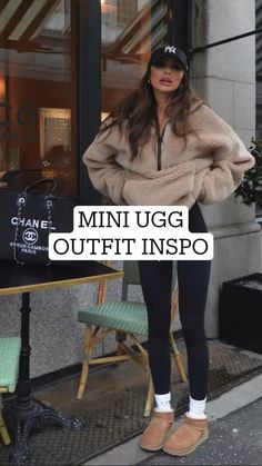 Mini Ugg Outfit, Slippers Outfit, Chicago Outfit, Winter Boots Outfits