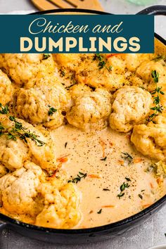 Fluffy dumplings nestled in a creamy chicken soup flavored with thyme and veggies. This recipe for homemade Chicken and Dumplings is warm, cozy, delicious and perfect for when you need a little comfort food!