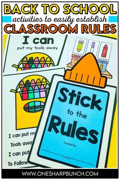 the back to school classroom rules poster