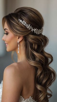 Elevate your bridal look with these stunning down bridal hairstyles From elegant half up half down styles to classic braids and timeless loose waves there's a hairstyle for every bride Discover the perfect veil or headband accent to complete your wedding ensemble Whether you have long hair short hair brown blonde or straight locks these hairstyles are versatile and chic Achieve a sophisticated and refined bridal look with these stylish hair ideas