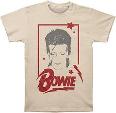 David Bowie Aladdin Frame Mens T-shirt* 100% Cotton Preshrunk* Officially Licensed Band T-shirt.* Brand New Adult Men's t-shirt. David Bowie was an English singer, songwriter, and actor who is considered one of the most influential musicians of the 20th century. His merchandise t-shirts are a popular way for fans to show their appreciation for his music and his iconic image. David Bowie merchandise t-shirts feature a variety of designs, including the singer's signature lightning bolt logo, album covers, and song lyrics. Some of the most popular designs include: The Ziggy Stardust lightning bolt logo t-shirt: This classic design features the lightning bolt logo that Bowie used during his Ziggy Stardust persona. Bowie Tshirt, David Bowie Shirt, Bowie Shirt, David Bowie T Shirt, Neo Grunge, Tokyo Street Fashion, Le Happy, I'm With The Band, Oui Oui