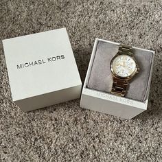 Never Worn - Got As A Gift (But Soon After Got An Apple Watch Whoops) Gold Has Been In The Box So In Great Condition! Mikel Kors Watch, Accessories Brand, Michael Kors Accessories, Accessories Branding, Michael Kors Watch, The Box, Accessories Watches, Apple Watch, Michael Kors