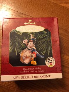 mickey mouse's holiday ornament in its box