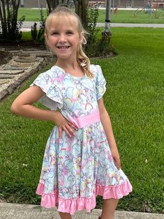 Flying elephant bow back twirl dress. Features flutter sleeves, bow between shoulders is school appropriate, huge twirl, soft and stretchy material Flying Elephant, Lafayette La, Twirl Dress, Bow Back, Flutter Sleeves, Flutter Sleeve, Stretchy Material, Childrens Clothes, Animal Print