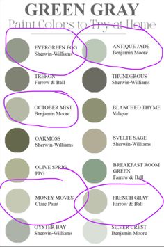 the color scheme for green gray