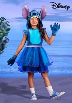 Child Disney Lilo & Stitch Costume Stitch Dress | Disney Costumes Lilo And Stitch Costume, Stitch Halloween Costume, Stitch Costume, Stitch Dress, Disney With A Toddler, Black Halloween Dress, Stitch Clothes, Backless Prom Dresses, Dress Halloween Costume