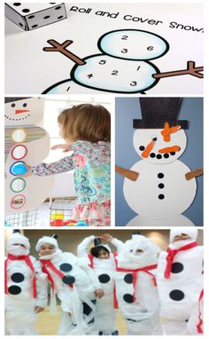 snowman crafts and activities for toddlers to do with the kids in winter time