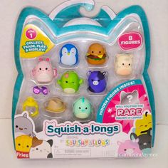 New In Package Squish A Longs Series 1 8 Figures 1 Inch Each Take Your Squishmallows With You Everywhere You Go! Pocket Sized Mini Mallow Fun! 7 Shown Plus 1 Hidden One Will You Find The Rare Squishalongs Figure?? Everything In My Closet Bogo 50% Off Listed Prices All Jewelry Priced $25 & Under Are 2/$30 Free Shipping On Orders Over $75 Ships In Beautiful Box W Care Free Gifts With Every Order!! Free Squishmallow Gifts With Every Squishmallow Order!!! The Bigger The Order, The Bigger The Gift Ge Squishmallow Birthday Party Favors, Swish Mellow, Cool Fidget Toys, Mini Toys, Cute Squishies, Baby Doll Accessories, Fun Toys, Mini Things