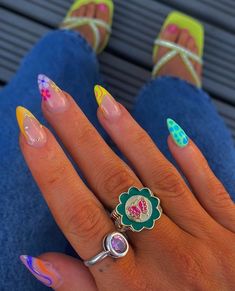 Music Festival Nails, Cutesy Nails, Coachella Fits, Uñas Ideas, Manicured Nails, May Nails, Nail Art Ombre