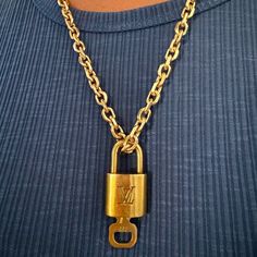 Shows Signs Of Wear With Scratches. Lock Is Smooth Opens And Closes Nicely. Comes With Unbranded Chain. 22inch Louis Vuitton Jewelry, Lock And Key, Womens Jewelry Necklace, Jewelry Necklaces, Louis Vuitton, Necklaces, Women Jewelry, Key, Chain