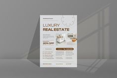 Luxury Real Estate Flyer Real Estate Flyers, App Ui, Print Templates, Luxury Real Estate, Real Estate, Branding, Architecture