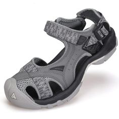 Outdoor All-Purpose Sandals Size: 10.5 Womens/9.5 Men's New In Box Smoke-Free Home Non-slip Flat Gray Sandals, Gray Non-slip Flat Sandals, Gray Non-slip Sandals With Round Toe, Gray Non-slip Round Toe Sandals, Breathable Closed Toe Synthetic Sandals, Breathable Gray Slip-on Sandals, Gray Non-slip Open Toe Sport Sandals, Gray Sandals For Spring Outdoor, Gray Non-slip Round Toe Sport Sandals