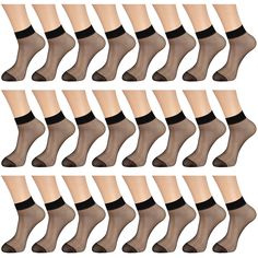 PRICES MAY VARY. Breathable and Comfortable Material: these sheer ankle stockings are made of nylon and spandex material, soft and smooth to the touch, lightweight and breathable; They are not fade and break easily, which can serve you for a long time Nice Elasticity to Fit Most Women or Girls: the women's ankle nylon socks can easily stretch to cover and fit your feet, one size to fit most women or girls; This function allows you to take them off easily and quickly, and they won't make your fee Ankle High Socks, Stockings For Women, Baby Luggage, Nylon Socks, Luggage Brands, Sheer Socks, Socks For Women, Ankle Socks, Amazon Fashion