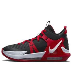 the nike kd trey basketball shoe in black and red