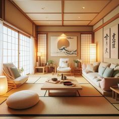 Japanese Living Room Japanese Living Room Ideas, Japanese Living Room Design, Japanese Living Rooms, Sierra Gmc, Coastal Interior Design, Japanese Living, Japanese Living Room, Japanese Home Design, Coastal Interior