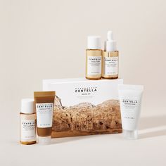 What It Is:A full Centella skincare routine set with 5 mini-sized products for travel or trial of the Centella line. Product Benefits:Calming, Hydrating, Mild exfoliating, Traveling Size Skin Type:Normal, Sensitive, Combination, Dry Key Ingredients:Centella Asiatica Extract, Gluconolactone, Betaine, Citric Acid, Sodium Hyaluronate, Citrus Aurantium Bergamia (Bergamot) Fruit Oil, Helianthus Annuus (Sunflower) Seed Oil, Olea Europaea (Olive) Fruit Oil, Simmondsia Chinensis (Jojoba) Seed Oil, Treha Centella Ampoule, Madagascar Centella, Exfoliating Toner, Tranexamic Acid, Peppermint Leaves, Skin Hydration, Theobroma Cacao, Sodium Bicarbonate, Travel Kit