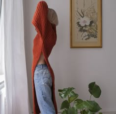 Ready to Ship. Handknit Asymmetric Turtleneck Sweater with Wide Sleeves. Chunky Knit with Extra Long Sleeves in Terra. Long Knit Loft Turtleneck Sweater, Long Orange Sweater, Sweaters With Wide Sleeves, Long Knitted Sweater, Long Luxury Hand-knitted Sweater, Cheap Layering Sweater, Bohemian Long Sleeve Sweater, Long Dark Orange Sweater, Long Sweaters Nordstrom