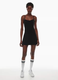 BUTTER TENNIS SPORTS DRESS | Aritzia Fitted Tennis Dress With Built-in Bra For Spring, Workout Mini Dress With Built-in Bra, Fitted Tennis Dress With Built-in Bra For Summer, Sporty Tennis Dress With Built-in Bra For Gym, Fitted Sleeveless Tennis Dress With Built-in Bra, Black Tennis Dress With Built-in Bra, Black Tennis Dress With Built-in Bra For Summer, Black Summer Tennis Dress With Built-in Bra, Sleeveless Stretch Tennis Dress With Built-in Bra