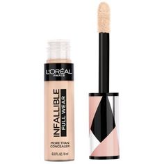 Don't stop asking for more. Experience full-on coverage and full-face wear for up to 24 hours. Our most pigmented formula ever in our largest concealer shade range - Full Wear Concealer gives full coverage with a flawless matte finish. Conceals imperfections while doubling as a contour/highlight product. Shape the face by applying this full coverage concealer one shade darker to contour and one shade lighter to highlight and blend! Our extra large applicator provides maximum coverage in one stro Anti Aging Concealer, Loreal Paris Makeup, Drugstore Concealer, Loreal Paris Infallible, Waterproof Concealer, Concealer Shades, How To Apply Concealer, Full Coverage Concealer, Best Concealer