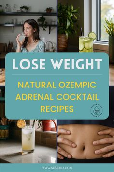 Four images showing two cortisol cocktails for weight loss, and two women preparing and drinking them as natural Ozempic alternatives. Cortisol Detox Diet Drink, Homemade Cortisol Cocktail, Cortisol Reduction Cocktail, Natural Ozempic Drink, Lower Cortisol Drink, Cortisol Detox Challenge